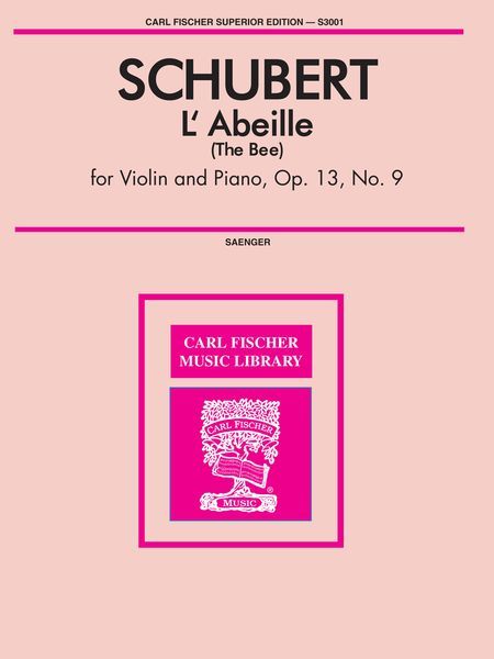 L' Abeille, Op. 13 No. 9 : For Violin and Piano.