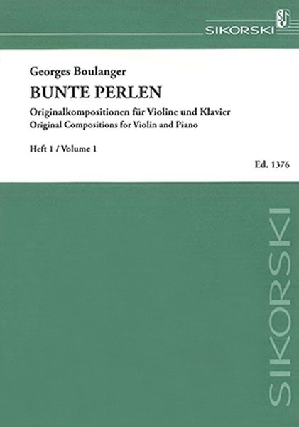 Bunte Perlen : Originalkompositionen Für Violine und Klavier, Heft 1.