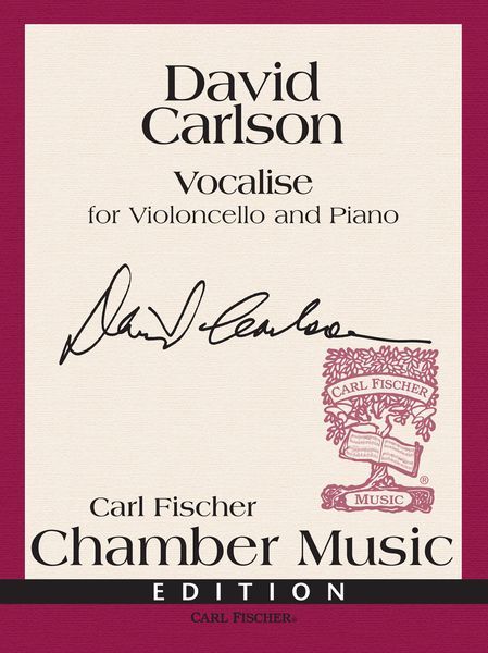 Vocalise : For Violoncello and Piano.