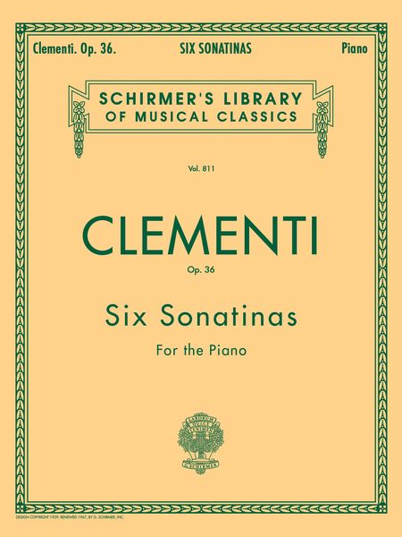 Six Sonatinas : For Pianoforte : Op. 36 / edited by Louis Köhler.