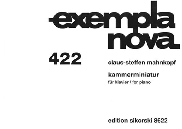 Kammerminiatur : Für Klavier (1995).