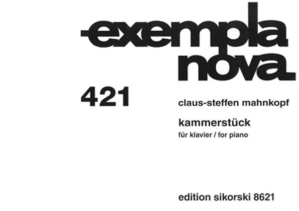 Kammerstück : Für Klavier (1995).