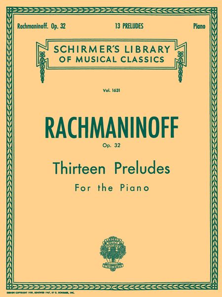 13 Preludes, Op. 32 : For Piano.