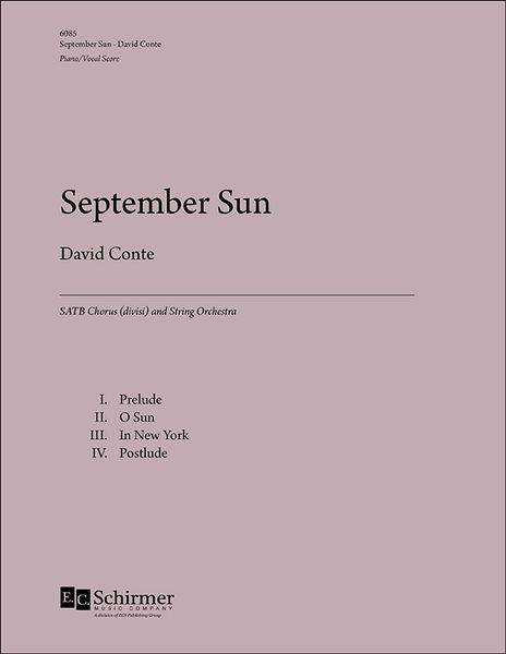 September Sun : For Mixed Chorus and String Orchestra.