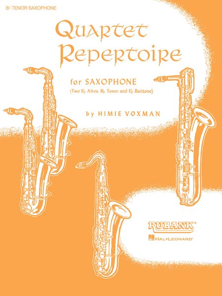 Quartet Repertoire For Saxophone : Bb Tenor Part.