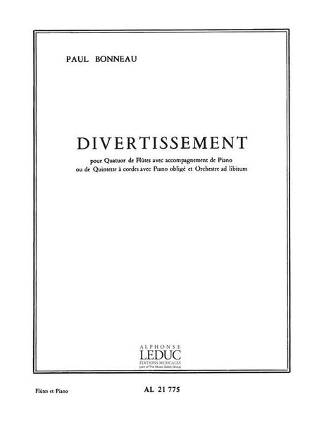 Divertissement : Pour 4 Flutes Trav. Et Piano.