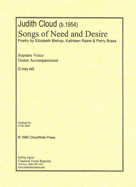 Songs Of Need and Desire : For Soprano Voice and Guitar.