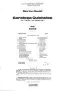 Saratoga Quickstep (On The Girl I Left Behind Me) : For Band.