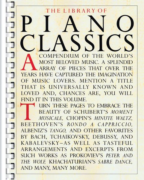 Library of Piano Classics.