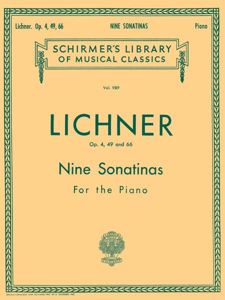 Nine Sonatinas, Op. 4, 49 and 66 : For Piano.