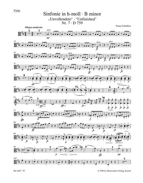 Symphony No. 7 In B Minor, D. 759.