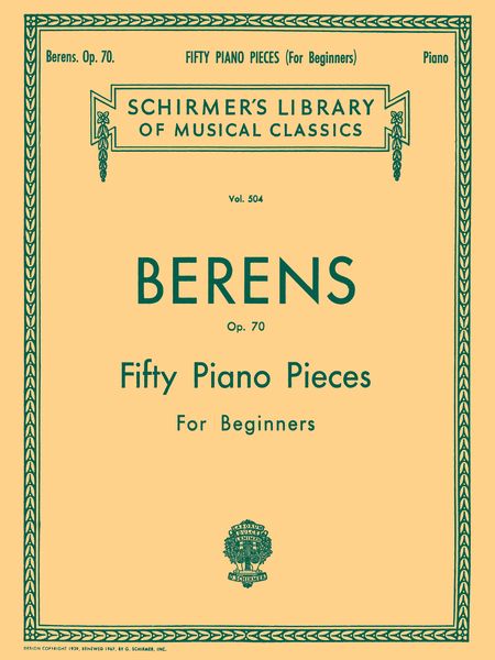 50 Pieces Without Octaves (For Beginners), Op. 70 : For Piano.