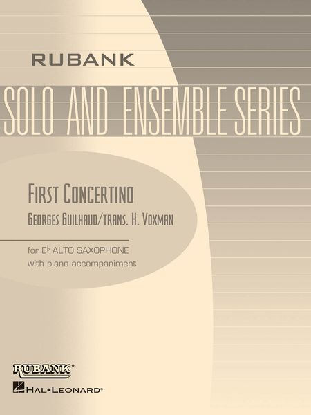 First Concertino : Eb Alto Saxophone With Piano Accompaniment.