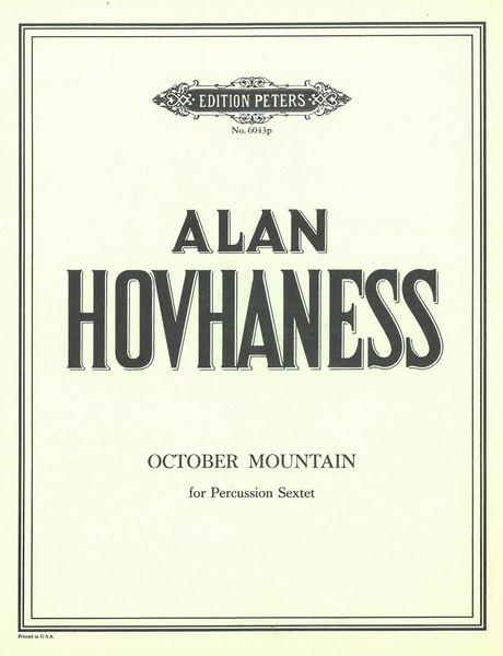 October Mountain, Op. 135 : For Six Percussionists.