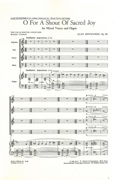 O For A Shout Of Sacred Joy, Op. 161 : For SATB Chorus and Organ.