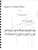 Etude In F Sharp Minor (Tango) : For Solo Marimba (2009).