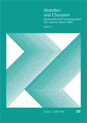 Motetten und Chorarien : Gesammelt und herausgegeben von Johann Adam Hiller - Heft 3.