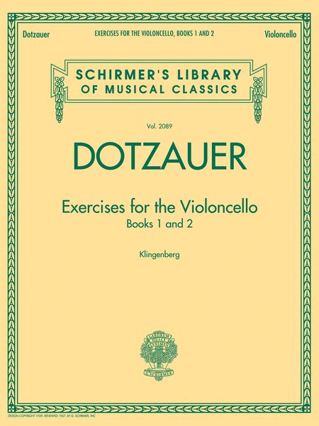 Exercises For The Violoncello, Books 1 and 2 / edited by Johannes Klingenberg.