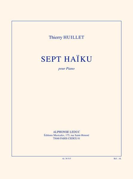 Sept Haiku : Pour Piano.