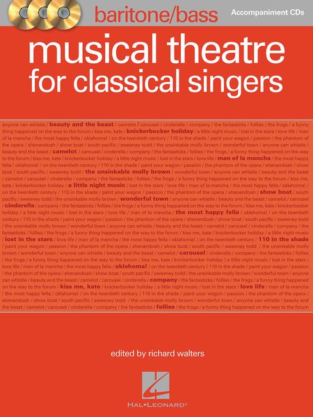 Musical Theatre For Classical Singers : Bari/Bass Edition - Accompaniment CDs / ed. Richard Walters.