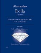 Concerto In Fa Maggiore, Bi. 550 : Per Viola E Orchestra / Piano reduction by Kenneth Martinson.