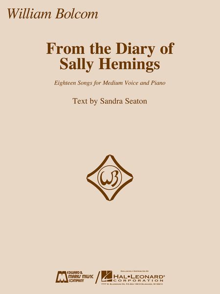 From The Diary Of Sally Hemmings - Eighteen Songs : For Medium Voice and Piano (2000).