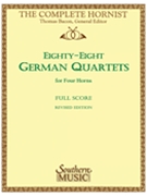 88 German Quartets : For Four Horns / arranged by Thomas Bacon.