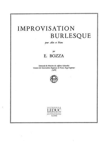Improvisation Burlesque : Pour Alto Et Piano.