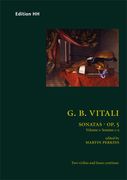 Sonatas, Op. 5 - Vol. 1, Sonatas 1-5 : For Two Violins and Basso Continuo / Ed. by Martin Perkins.