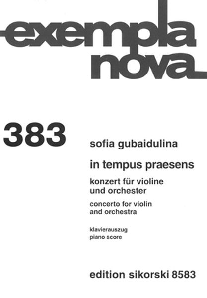 In Tempus Praesens : Concerto No. 2 For Violin & Orchestra (2007) / Piano reduction by Martin Zehn.