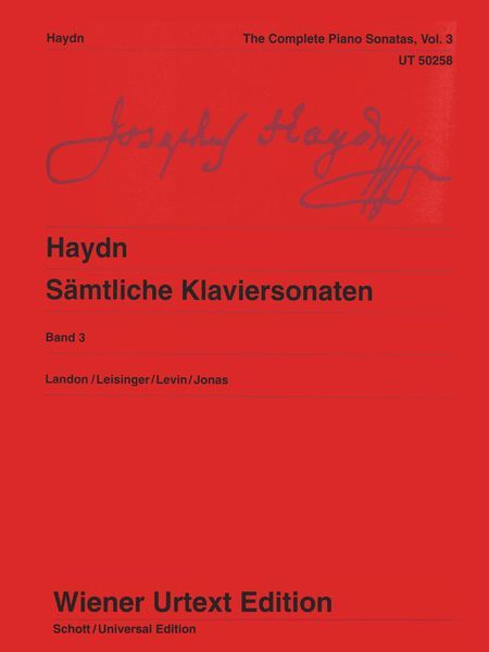 Sämtliche Klaviersonaten, Band 3 / edited by Christa Landon, Revised by Ulrich Leisinger.
