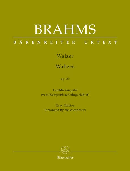 Walzer, Op. 39 : For Piano - Easy Edition, arranged by The Composer / edited by Christian Köhn.