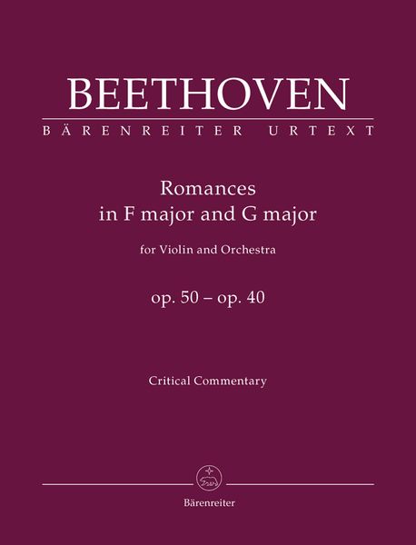 Romanzen In F-Dur und G-Dur : Für Violine und Orchester / edited by Jonathan Del Mar.