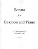 Sonata : For Bassoon and Piano (2003, Rev. 2007).