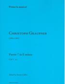 Partie 7 In E Minor, GWV 107 : For Keyboard / edited by Dennis Collins.