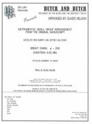 Butch and Butch : For Jazz Band / arranged by Oliver Nelson.