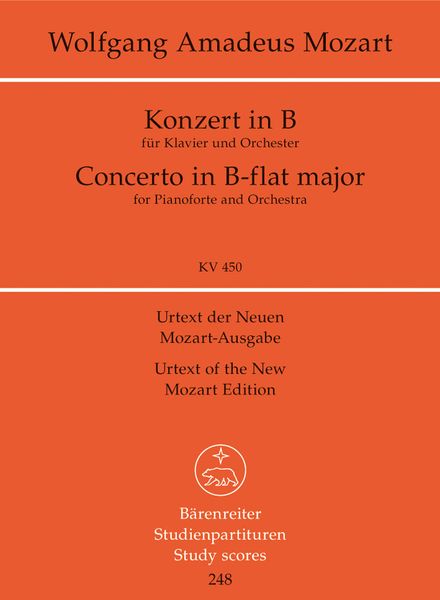 Concerto No. 15 In Bb Major, K. 450 : For Piano and Orchestra.