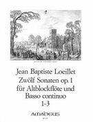 12 Sonaten, Op. 1, Vol. 1: Sonaten 1-3 : Altbloeckflöte.