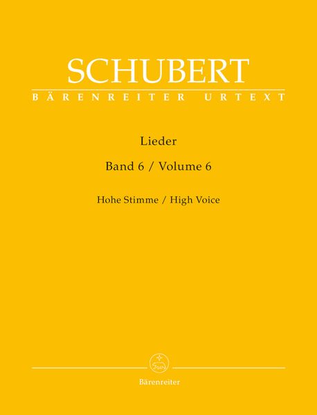 Lieder, Vol. 6 : High Voice / edited by Walther Dürr.