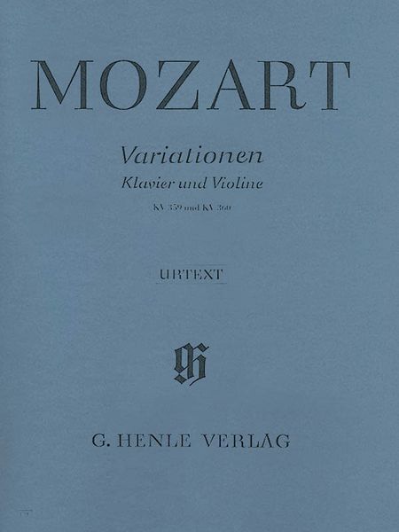 Variations For Violin, K. 359 and K. 360.
