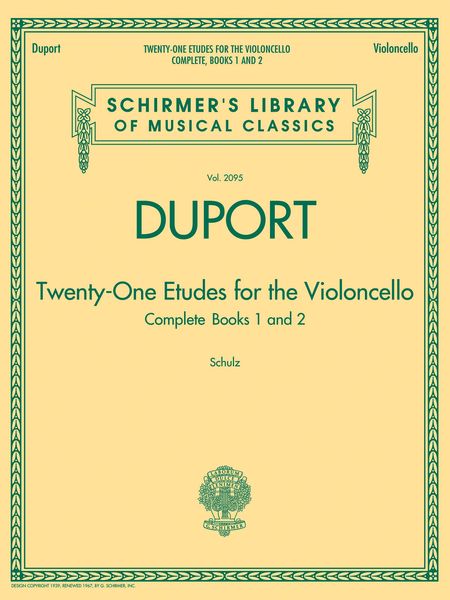 Twenty-One Etudes For The Violoncello : Complete Books 1 and 2 / edited by Leo Schulz.
