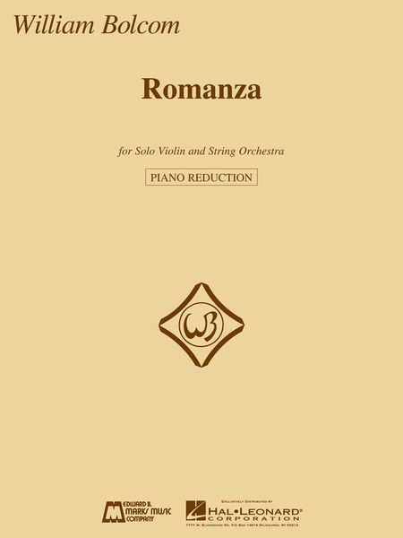 Romanza : For Solo Violin and String Orchestra (2009) - Piano reduction.