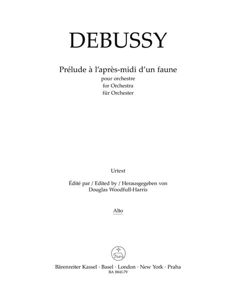Prelude A l'Apres-Midi d'Un Faune : Pour Orchestre - Viola Part.