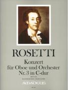 Konzert Nr. 3 In C-Dur : Für Oboe und Orchester, Rwv C 30 / edited by Kurt Meier. Piano reduction.
