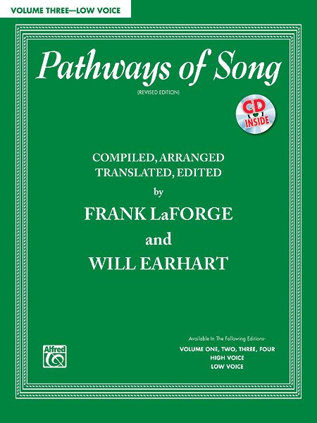 Pathways Of Song, Vol. 3 : Low Voice - Revised Edition.