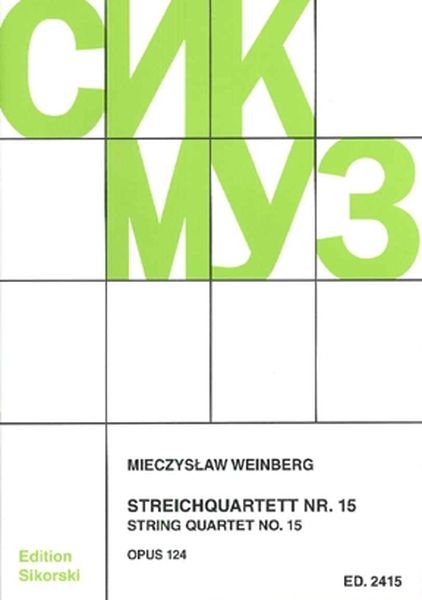 Streichquartett Nr. 15, Op. 124 (1980).