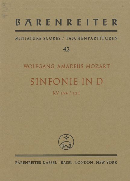 Symphony In D Major, K. 196/121.