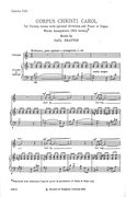 Corpus Christi Carol : For Unison Voices With Optional Division and Piano Or Organ.