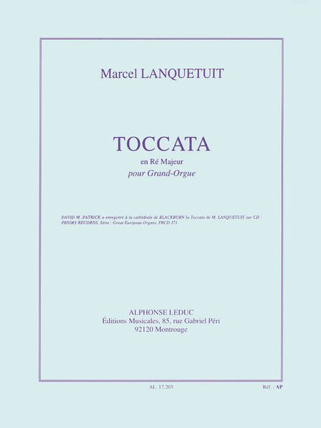 Toccata In D Major : For Grand Organ.