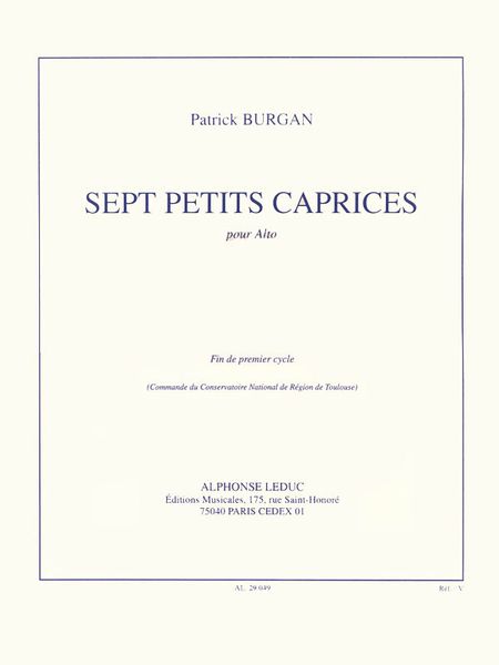 Sept Petits Caprices : For Viola.